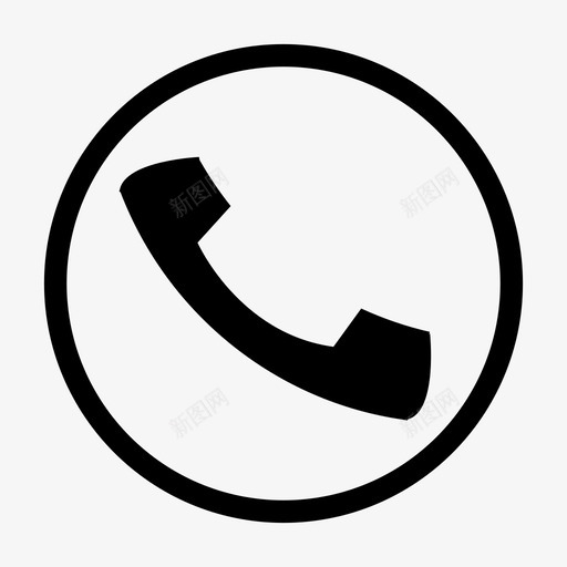 带圈电话svg_新图网 https://ixintu.com 带圈电话