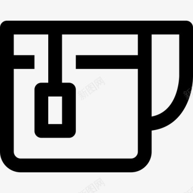 茶饮料3线性图标图标