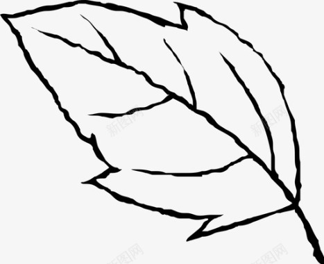 叶花手绘图标图标