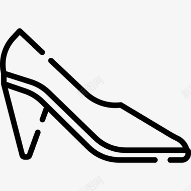 高跟鞋3直线型图标图标