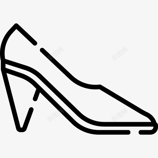 高跟鞋3直线型图标svg_新图网 https://ixintu.com 直线型 高跟鞋3