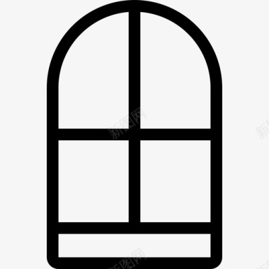 窗户卧室2直线图标图标