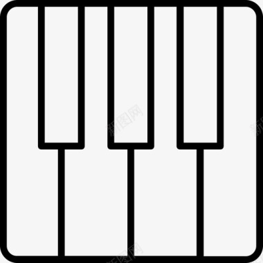 钢琴音乐20线性图标图标