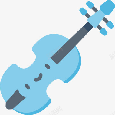 小提琴乐器14扁平图标图标