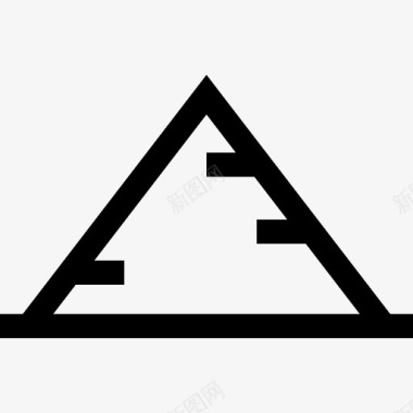 金字塔沙漠3线性图标图标
