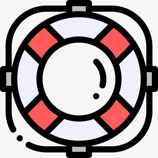 救生圈帮助和支持6线性颜色图标svg_新图网 https://ixintu.com 帮助和支持6 救生圈 线性颜色