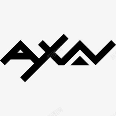 Axn电影和电视标识2线性图标图标