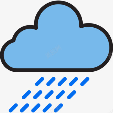 雨天气112线性颜色图标图标