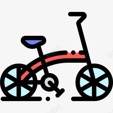 自行车14号自行车线颜色图标图标