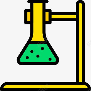 烧瓶科学18号黄色图标图标