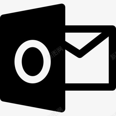 Outlook徽标501填充图标图标