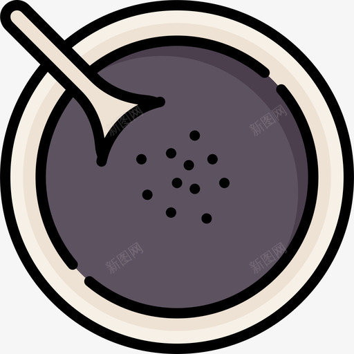 黑芝麻汤中餐9正色图标svg_新图网 https://ixintu.com 中餐9 正色 黑芝麻汤