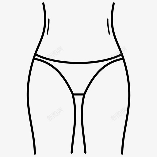 比基尼身材内衣图标svg_新图网 https://ixintu.com 内衣 内裤 女性内裤类型 比基尼 诱人 身材