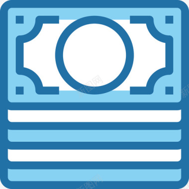 货币银行和金融2蓝色图标图标