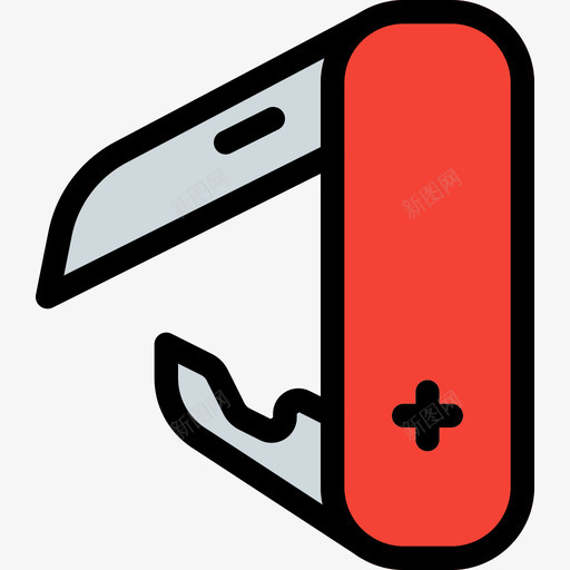 线性颜色的刀工具和器具图标svg_新图网 https://ixintu.com 工具和器具 线性颜色的刀