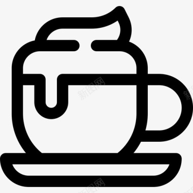 咖啡杯鸡尾酒11杯直线型图标图标