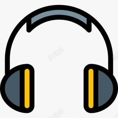 耳机音乐46线性颜色图标图标