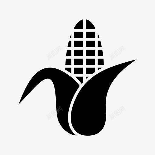 玉米收获爆米花图标svg_新图网 https://ixintu.com 大豆 收获 爆米花 玉米 蔬菜