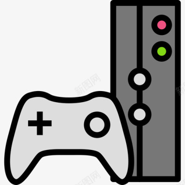 Xbox游戏19线性颜色图标图标
