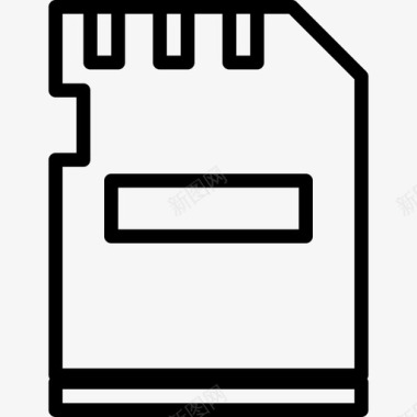 Sd卡计算机9线性图标图标