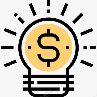 灯泡财务策略2黄影图标图标