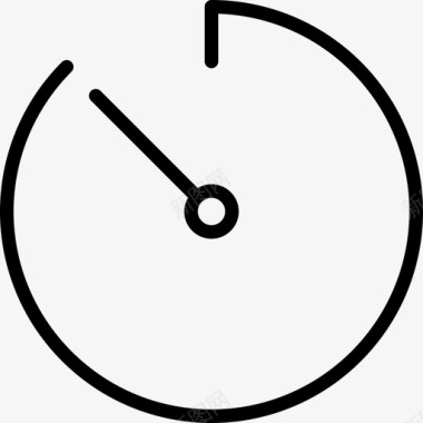 计时器时间和地图线性图标图标