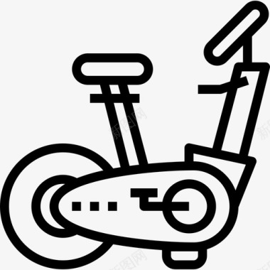 固定自行车酒店服务20直线型图标图标