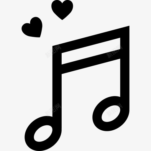 音乐爱情和浪漫11直系图标svg_新图网 https://ixintu.com 爱情和浪漫11 直系 音乐