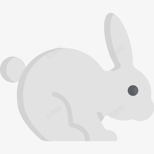 兔子17号弹簧扁平图标svg_新图网 https://ixintu.com 17号弹簧 兔子 扁平
