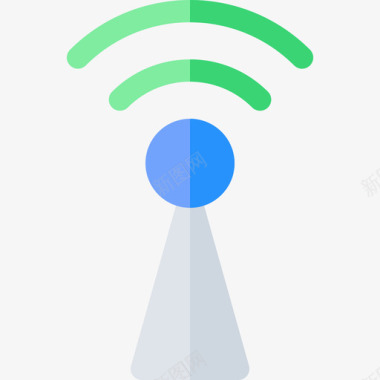 Wifi通信和媒体17平坦图标图标