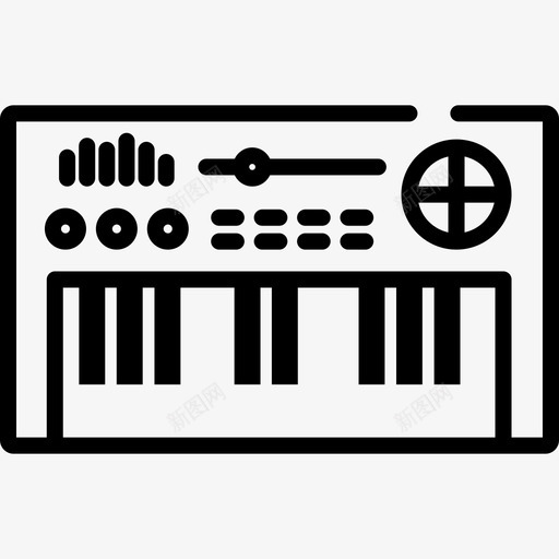 键盘音乐21线性图标svg_新图网 https://ixintu.com 线性 键盘 音乐21