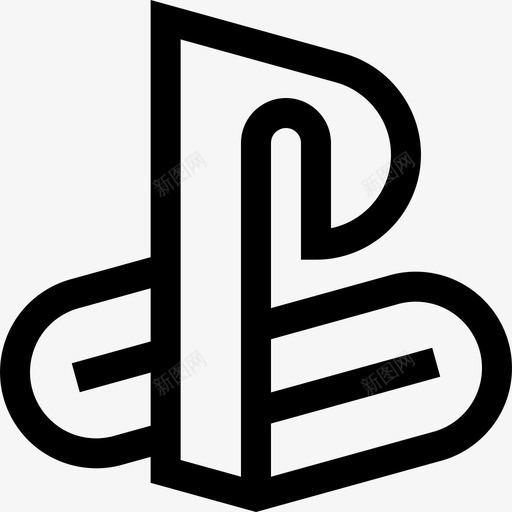 Playstation视频游戏徽标5线性图标svg_新图网 https://ixintu.com Playstation 线性 视频游戏徽标5