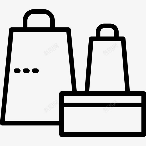 购物袋生活方式线性图标svg_新图网 https://ixintu.com 生活方式 线性 购物袋