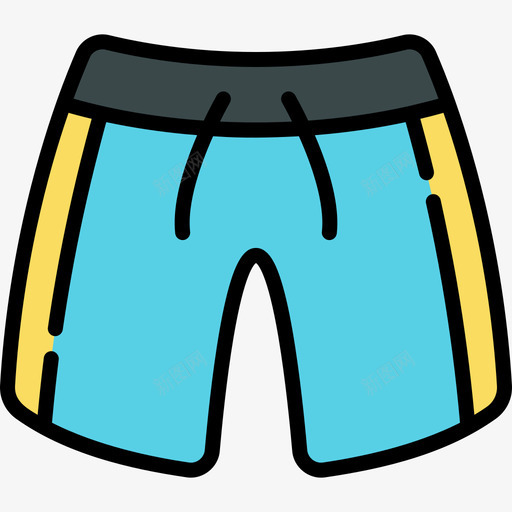 短裤暑假23线性颜色图标svg_新图网 https://ixintu.com 暑假23 短裤 线性颜色