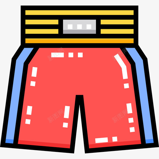 拳击短裤泰国12线性颜色图标svg_新图网 https://ixintu.com 拳击短裤 泰国12 线性颜色