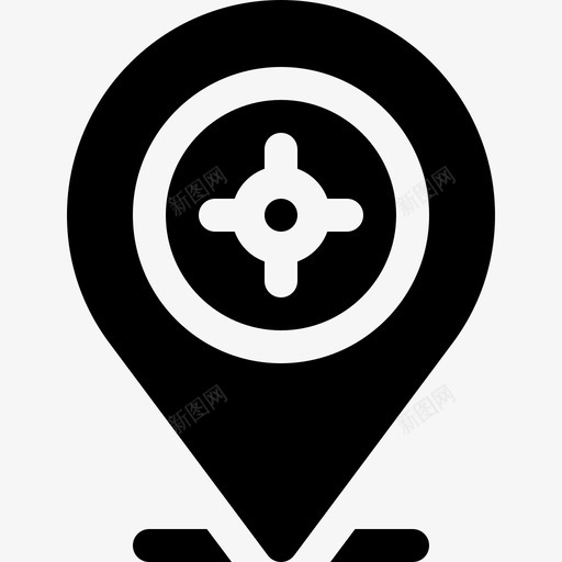 目标地理位置6已填充图标svg_新图网 https://ixintu.com 地理位置6 已填充 目标
