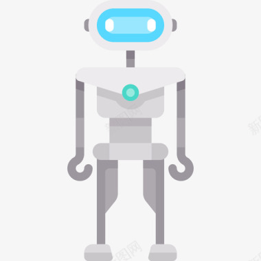 机器人未来技术14平面图标图标