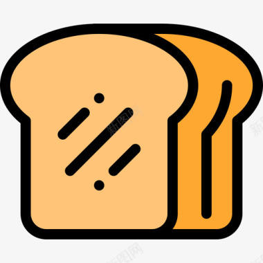 面包烤肉19原色图标图标