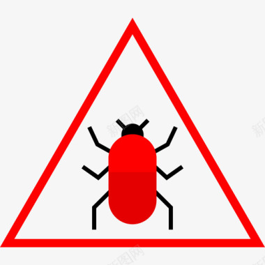 恶意软件互联网安全4平面图标图标