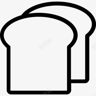 面包面包房和蛋糕直系图标图标