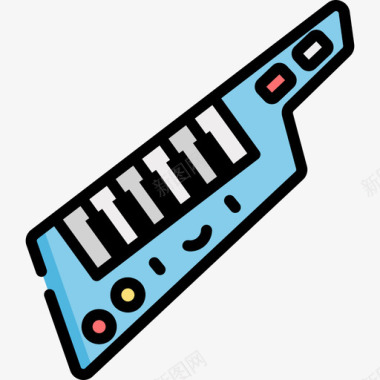 Keytar乐器16线性颜色图标图标
