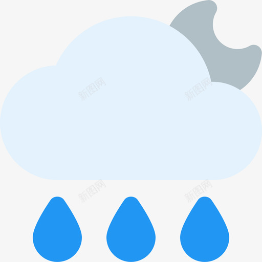 雨97号天气平坦图标svg_新图网 https://ixintu.com 97号天气 平坦 雨