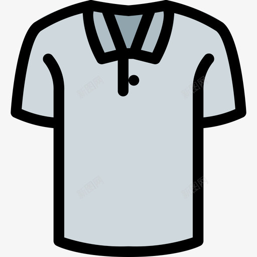 马球衫衣服和附件2线颜色图标svg_新图网 https://ixintu.com 线颜色 衣服和附件2 马球衫