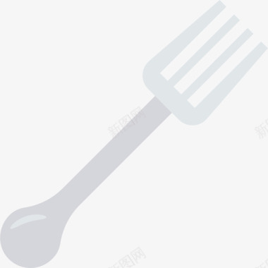 叉子食物59扁平图标图标
