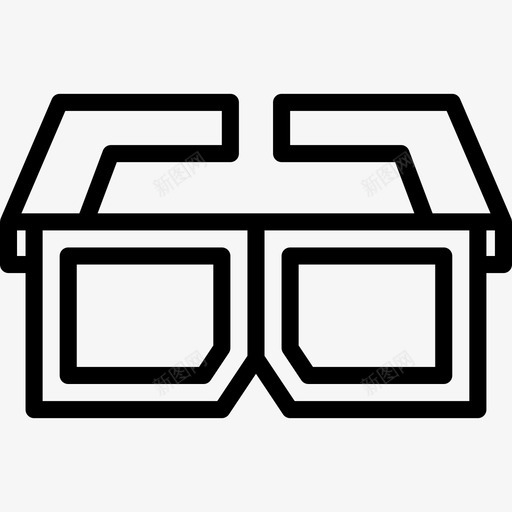 3d眼镜电影院26线性图标svg_新图网 https://ixintu.com 3d眼镜 电影院26 线性