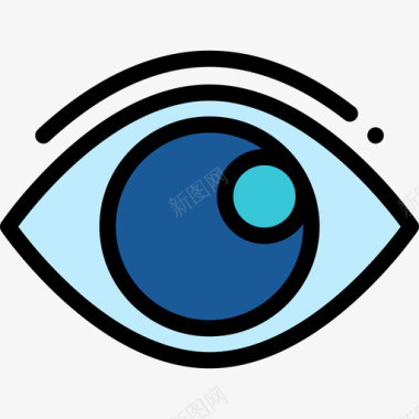 眼睛用户界面10线颜色图标图标