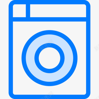 洗衣机浴室11蓝色图标图标