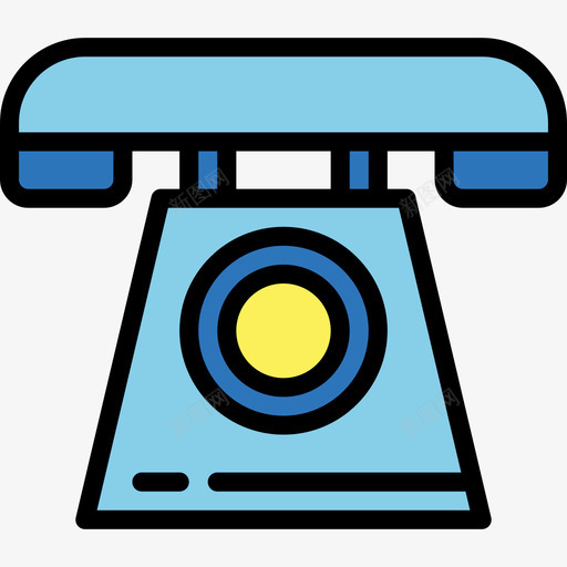 电话手机和电话线颜色图标svg_新图网 https://ixintu.com 手机和电话 电话 线颜色