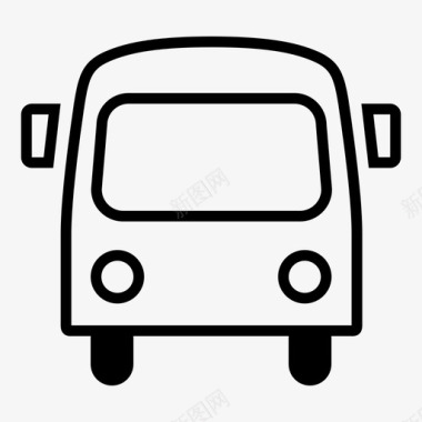 城市巴士学校车站图标图标
