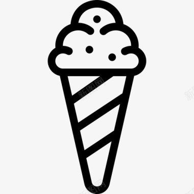 冰淇淋巴西嘉年华7号直线型图标图标